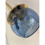 Contemporary Mid-Century Modern Style Sputnik Blue Murano Glass Chandelier - Image 8