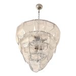 Contemporary Modern Clear "Petals" Murano Glass Chandelier