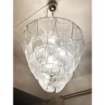 Contemporary Modern Clear "Petals" Murano Glass Chandelier - Image 4