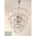 Contemporary Modern Clear "Petals" Murano Glass Chandelier - Image 7