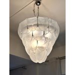 Contemporary Modern Sanded "Petals" Murano Glass Chandelier - Image 5