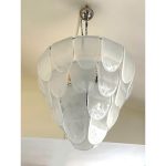 Contemporary Modern Sanded "Petals" Murano Glass Chandelier - Image 6