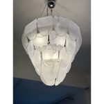Contemporary Modern Sanded "Petals" Murano Glass Chandelier - Image 7