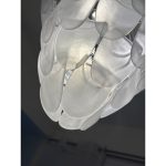 Contemporary Modern Sanded "Petals" Murano Glass Chandelier - Image 8