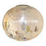 Clear With Murrine Multicolors Pendant  Murano glass