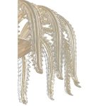 Contemporary Venetian White and Gold Leaves Murano Glass Chandelier - Image 6
