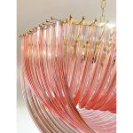 Exagonal pink "Bundled" Triedro Murano Glass Chandelier - Image 3