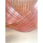 Exagonal pink "Bundled" Triedro Murano Glass Chandelier - Image 5