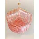 Exagonal pink "Bundled" Triedro Murano Glass Chandelier - Image 8