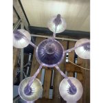 Italian Handmade Murano Glass Chandelier in Light Violet - Image 6