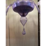 Italian Handmade Murano Glass Chandelier in Light Violet - Image 8