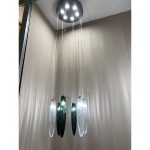 Italian Murano Glass  Flush Mount With Big pendant Multicolors - Image 5