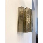 Fumè "Squared" Murano Glass gold Wall Sconce - Image 10