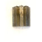 Fumè "Squared" Murano Glass gold Wall Sconce - Image 12