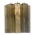 Mid-Century Modern Style Fumè "Squared" Murano Glass Wall Sconce