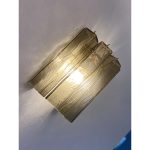 Fumè "Squared" Murano Glass gold Wall Sconce - Image 2