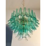 Vanished Green-Wather "Sella" Petali Chandelier in Mazzega Style - Image 2