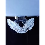 Transparent  “Nuvoletta” Murano Glass Disc Wall Sconce - Image 2