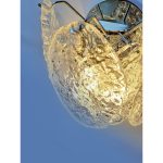 Transparent  “Nuvoletta” Murano Glass Disc Wall Sconce - Image 3