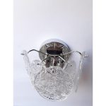 Transparent  “Nuvoletta” Murano Glass Disc Wall Sconce - Image 4