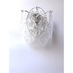 Transparent  “Nuvoletta” Murano Glass Disc Wall Sconce - Image 6