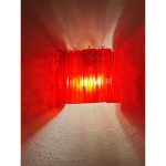 Contemporary Red "Tronchi" Murano  Glass Wall Sconce - Image 5