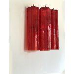 Contemporary Red "Tronchi" Murano  Glass Wall Sconce - Image 8