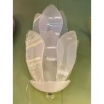 Contemporary Venetian Sanded Murano Glass Floreal Wall Sconces - Image 3