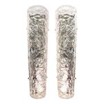 Transparent Hammered Murano  Glass Wall Sconces - Image 9
