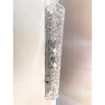 Transparent Hammered Murano  Glass Wall Sconces - Image 3