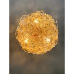 Transparent and Gold "Lotus" Murano Glass Sputnik Chandelier - Image 7