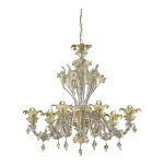 Venetian Cà Rezzonico Floral Gold Murano Glass Chandelier - Image 3