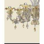 Venetian Cà Rezzonico Floral Gold Murano Glass Chandelier - Image 5