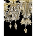 Venetian Cà Rezzonico Floral Gold Murano Glass Chandelier - Image 6