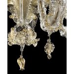 Venetian Cà Rezzonico Floral Gold Murano Glass Chandelier - Image 7