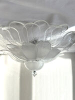 Huge Transparent and Sanded  "Petals" Murano  Glass Flush Mount - Image 8