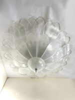 Huge Transparent and Sanded  "Petals" Murano  Glass Flush Mount - Image 9