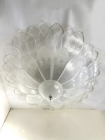 Huge Transparent and Sanded  "Petals" Murano  Glass Flush Mount - Image 2