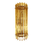 Luxury Amber Triedro Murano Glass Wall Sconce