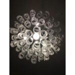 Italian Murano Glass "Ricci" Chandelier With  Clear and White Swirling Glass - Image 3