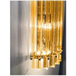 Luxury Amber Triedro Murano Glass Wall Sconce - Image 4