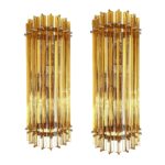 Luxury Amber Triedro Murano Glass Wall Sconce - Image 3