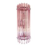 Scenographic Pink Triedro Murano Glass Wall Sconce - Image 2