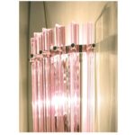 Scenographic Pink Triedro Murano Glass Wall Sconce - Image 5