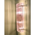 Scenographic Pink Triedro Murano Glass Wall Sconce - Image 6