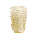 Venetian "Rostrato" Clear  Murano Glass gold Wall Sconce