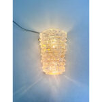 Venetian "Rostrato" Clear  Murano Glass gold Wall Sconce - Image 5