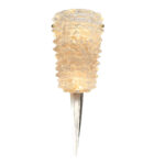 Venetian "Rostrato" Clear Italian Murano Glass gold Wall Sconce