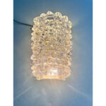 Venetian "Rostrato" Clear  Murano Glass gold Wall Sconce - Image 8