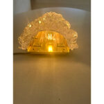 Venetian "Rostrato" Clear  Murano Glass gold Wall Sconce - Image 9